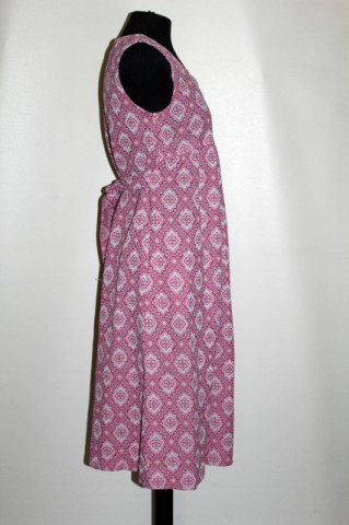 Rochie - sarafan vintage cu print geometric romboidal anii '70