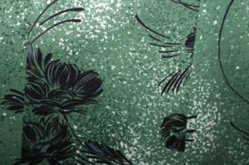 Rochie verde mentă print floral negru – vintage anii ’70 - Img 6