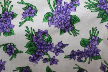 Rochie vintage din lână cu flori violet – anii ’60, realizată manual - Img 7