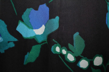 Rochie vintage flori albastre și verzi anii 60