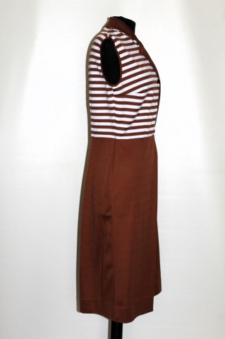 Rochie vintage maro cu dungi – anii ’70, Rimond Italia - Img 2