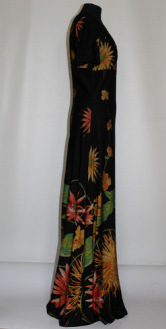 Rochie vintage maxi cu print floral mare – anii ’70 - Img 2