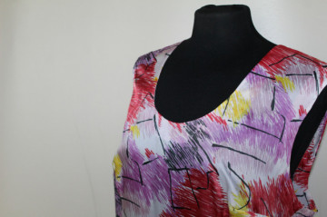Rochie vintage print grafic multicolor – vibe retro anii ’70 - Img 4