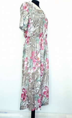 Salopeta vintage print orhidee anii '70