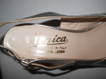 Sandale argintii "Monica" anii '70