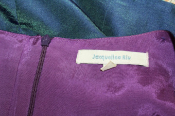 Bluză de ocazie Jacqueline Riu – patchwork elegant cu broderie auriu, anii ’90 - Img 6