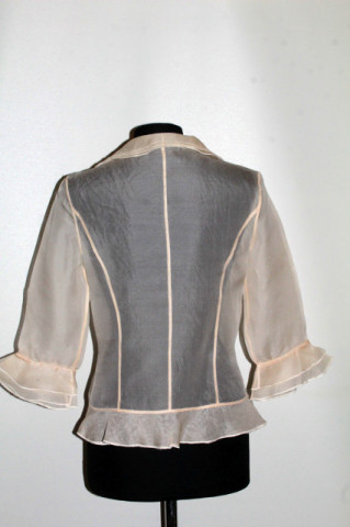 Bluză din organza ivoire – retro anii ’90 - Img 3