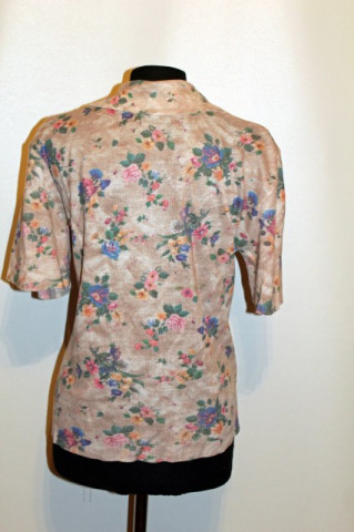 Bluza din tricot print floral anii '70