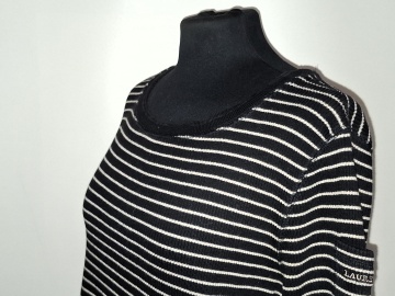 Bluză tricot Ralph Lauren, bleumarin cu alb - Img 5