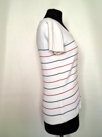 Bluză tricot Tommy Hilfiger, dungi verticale, piesă unică - Img 3