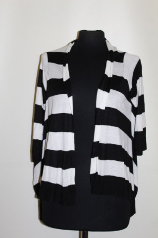 Bolero dungi alb‑negru – vintage casual chic