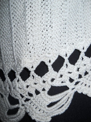 Bolero vintage crem tricotat anii '60