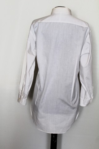 Cămașă bărbătească Balmain anii ’80 – poplin bumbac alb cu model geometric - Img 4