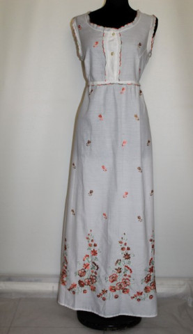 Camasa de noapte broderie portocalie anii '70