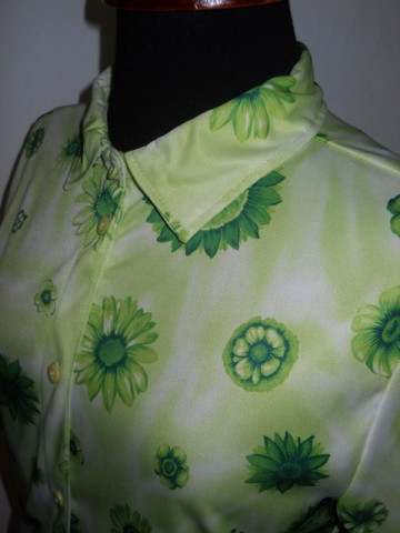 Camasa flori verzi retro anii '70 – '80