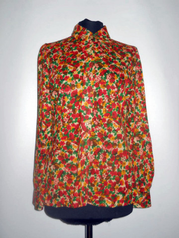 Camasa vintage flori caramizii anii '70