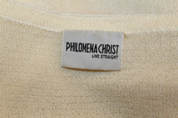 Cardigan vintage Philomena Christ – tricot ivoire minimalist, designer european - Img 6