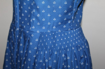 Dirndl vintage albastru cerneală "Isola" anii 70
