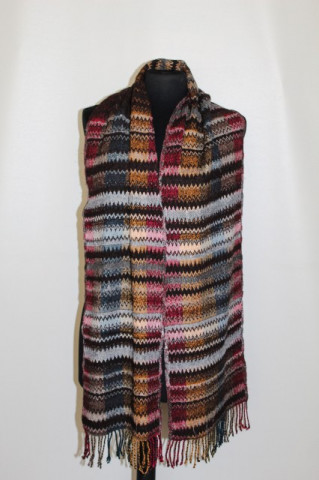 Fular model zigzagat stil Missoni "Codello" anii '90