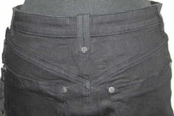 Fustă denim negru Diesel – volane cu aer retro casual  - Img 5