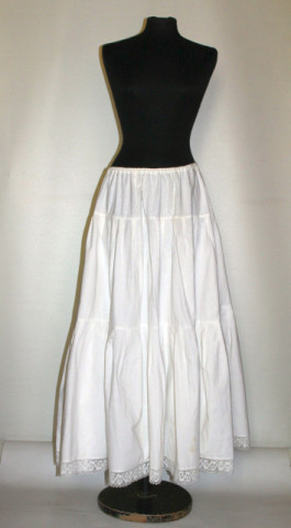 Fustă/jupon alb – vintage anii ’70