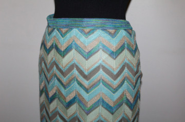 Fustă tricot ajurat stil Missoni anii 90