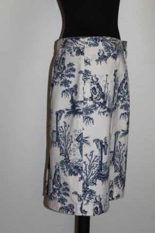 Fustă vintage din Toile de Jouy – retro anii ’80‑’90 - Img 2