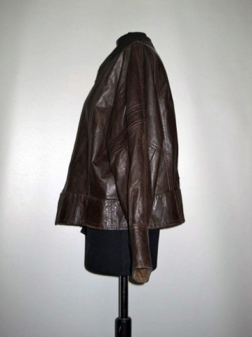 Jacheta retro maro din piele naturala anii '80