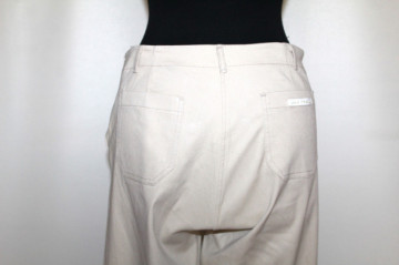 Pantaloni retro Max Trend – anii ’90, crem cu dungi fine - Img 5