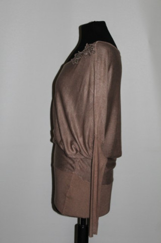Pulover bej repro anii '70