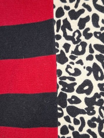 Pulover dungi și animal print, Micha, tricot bumbac - Img 5