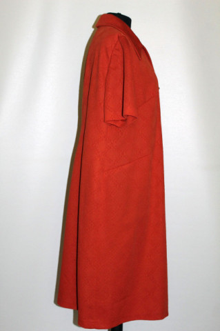 Rochie cărămizie model în relief anii 60 - 70