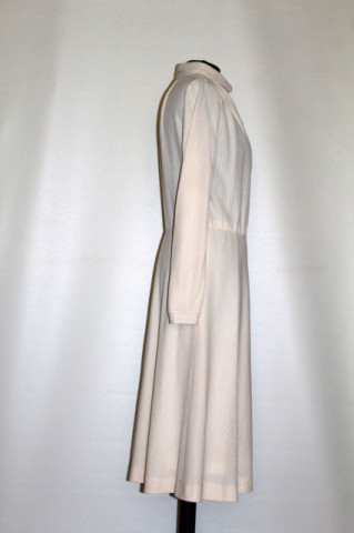 Rochie crem cu aspect reiat – vintage anii ’70 - Img 2