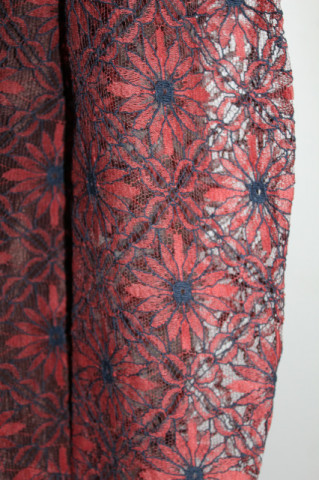 Rochie de ocazie vintage cu flori cărămizii – anii ’50 - Img 6