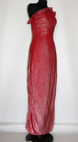 Rochie de seara din lurex rosu anii '70