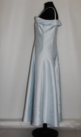 Rochie de seara din santung bleu repro anii '60