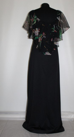 Rochie de seara vintage volane flori anii '70