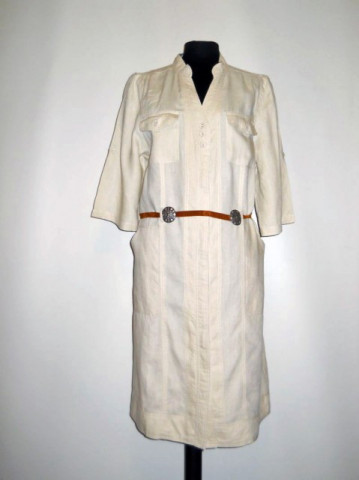 Rochie din in crem repro anii '70 - Img 2