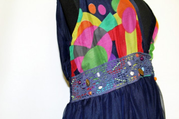 Rochie maxi buline multicolore repro anii '70