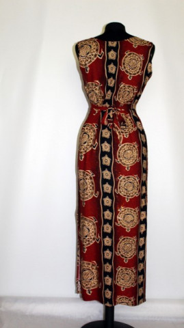 Rochie maxi print broaste testoase anii '80