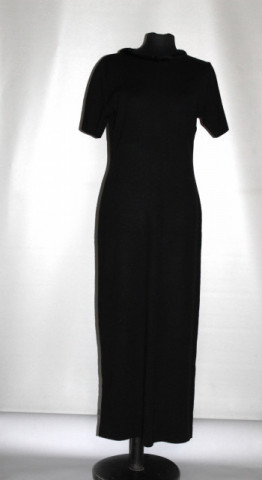 Rochie maxi tricot cu guler de blană – vintage anii ’90