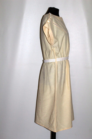 Rochie retro „Lady Anne Fashion” – galben vanilie și broderie ’80 - Img 2