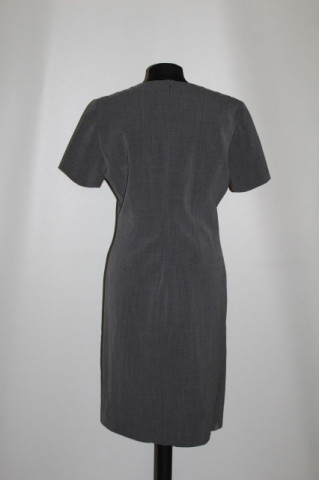 Rochie retro Miss Coccapani repro anii ’60 – gri elegant cu cusături ornamentale - Img 3