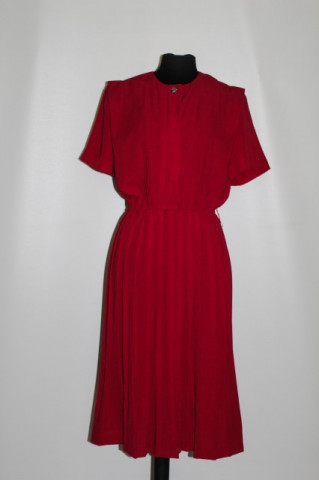 Rochie retro rosie "Leslie Fay" anii '80