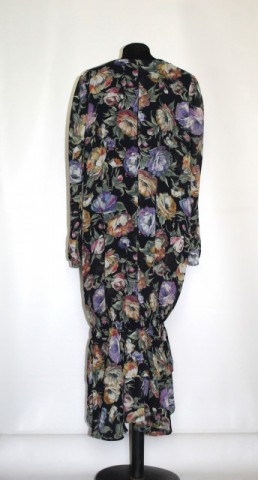 Rochie talie joasă cu print floral – retro anii ’80 - Img 2