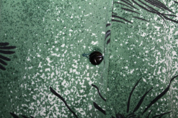 Rochie verde mentă print floral negru – vintage anii ’70 - Img 7
