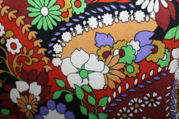 Rochie vintage cu print floral multicolor – silhouette anii ’60 - Img 5