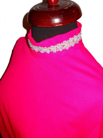 Rochie vintage de ocazie shocking pink anii '60