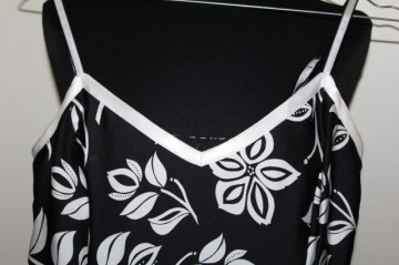 Rochie vintage Esprit alb‑negru – floral chic retro - Img 2