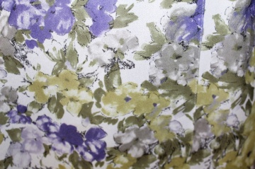 Rochie vintage florală violet-verde Schneberger – anii ’70, croială lejeră - Img 4